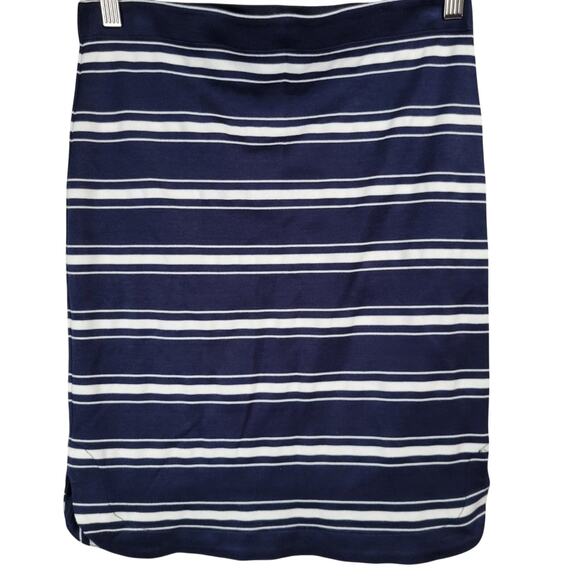 Max Studio Navy & White‎ Striped Midi Pencil Skirt Size XS - Picture 2 of 7